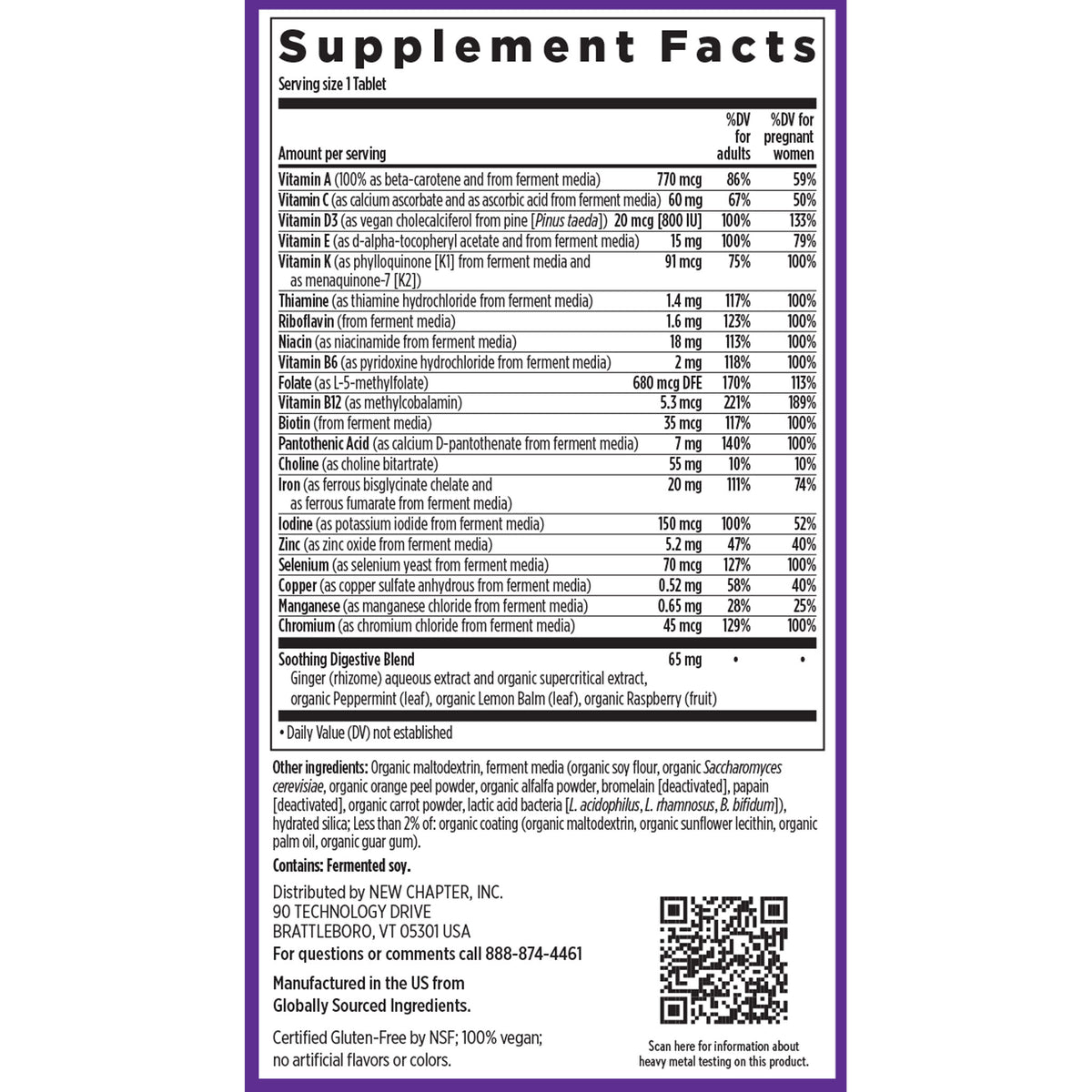 Supplement Facts Panel