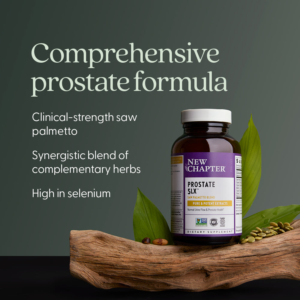 Clinical-strength saw palmetto, synergistic blend of complementary herbs, high selenium