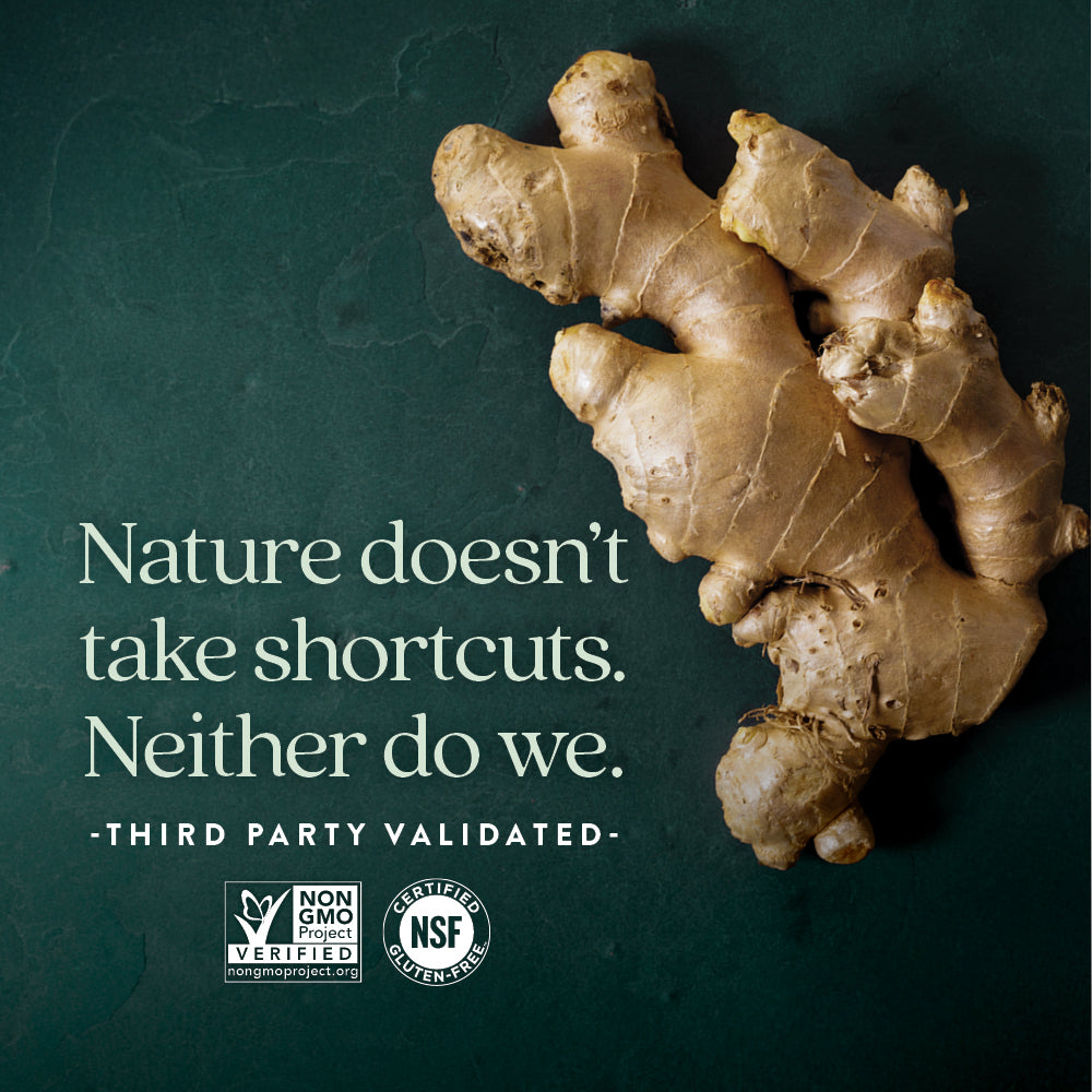 Third party validated. Non-GMO Project Verified. Certified NSF Gluten-Free