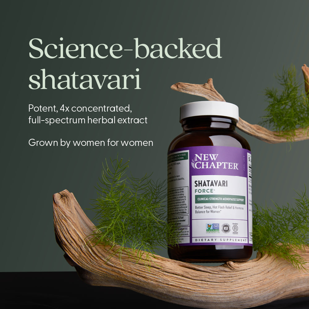 Science-backed shatavari, Potent, 4x concentrated, full-spectrum herbal extract, grown by women for women