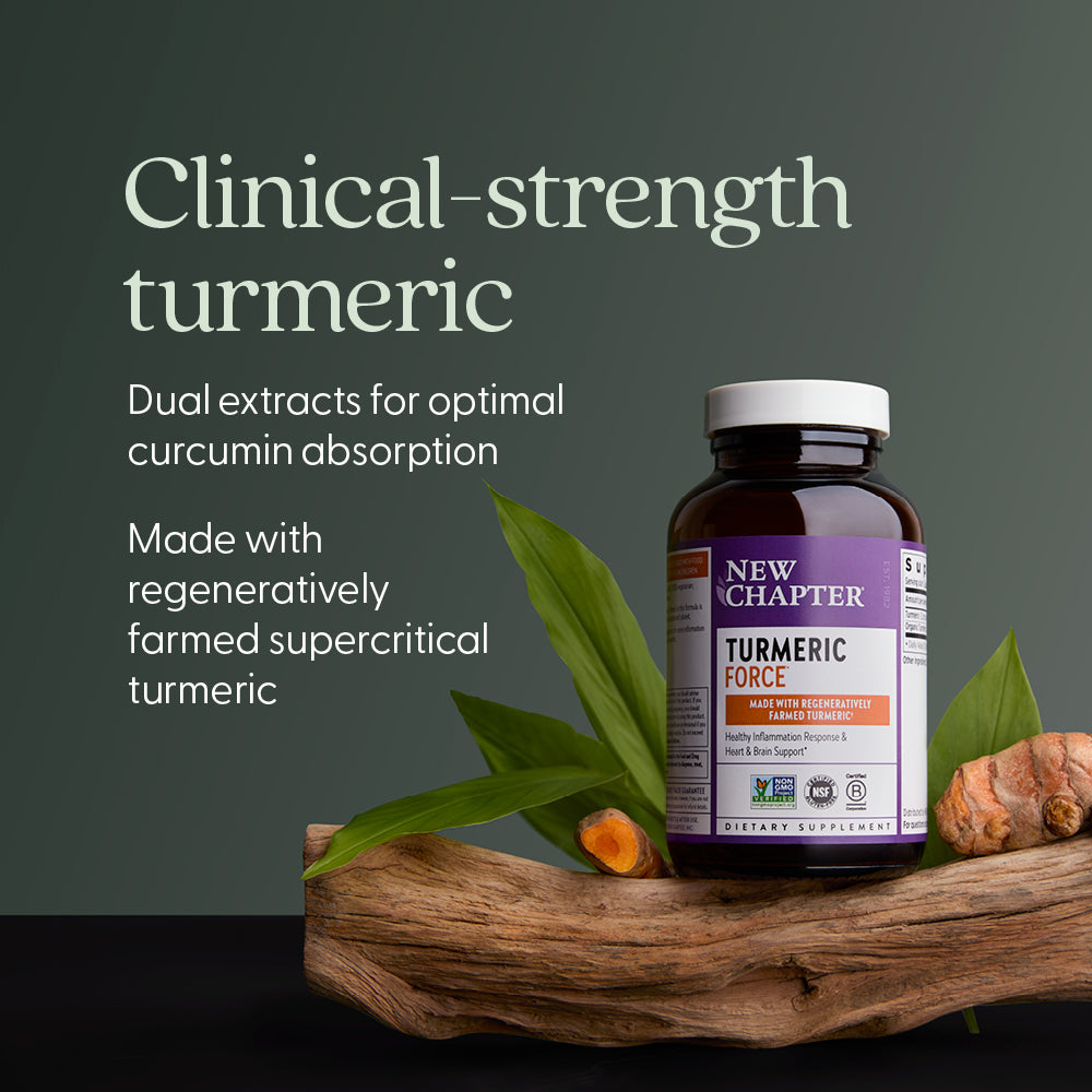 Dual extracts for optimal curcumin absorption, Made with regeneratively farmed supercritical turmeric
