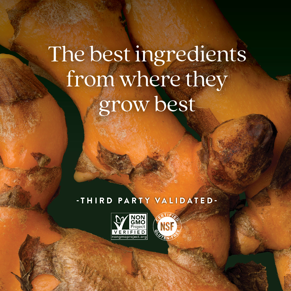 Non-GMO project verified, NSF certified gluten-free