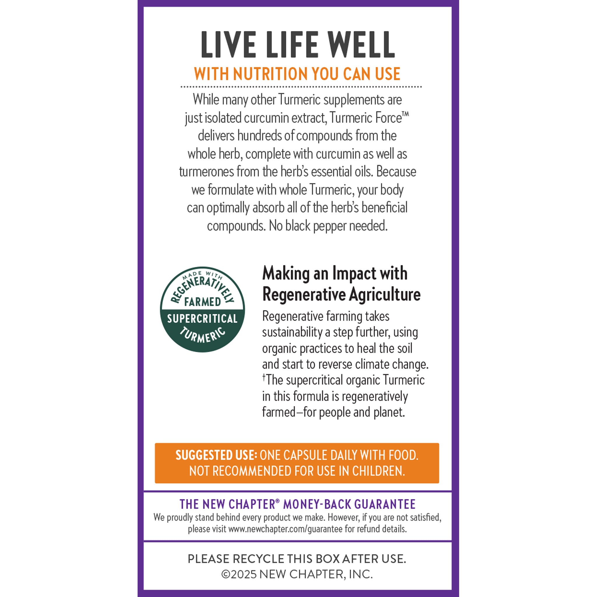 Made with Regeneratively Farmed Supercritical Turmeric