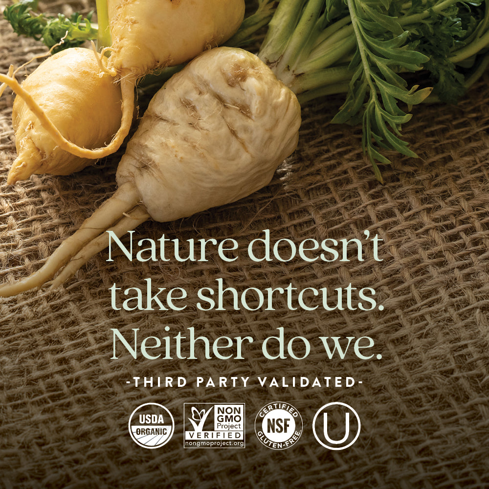 USDA Organic, Non-GMO Project Verified, NSF Certified Gluten-Free, Kosher Certified