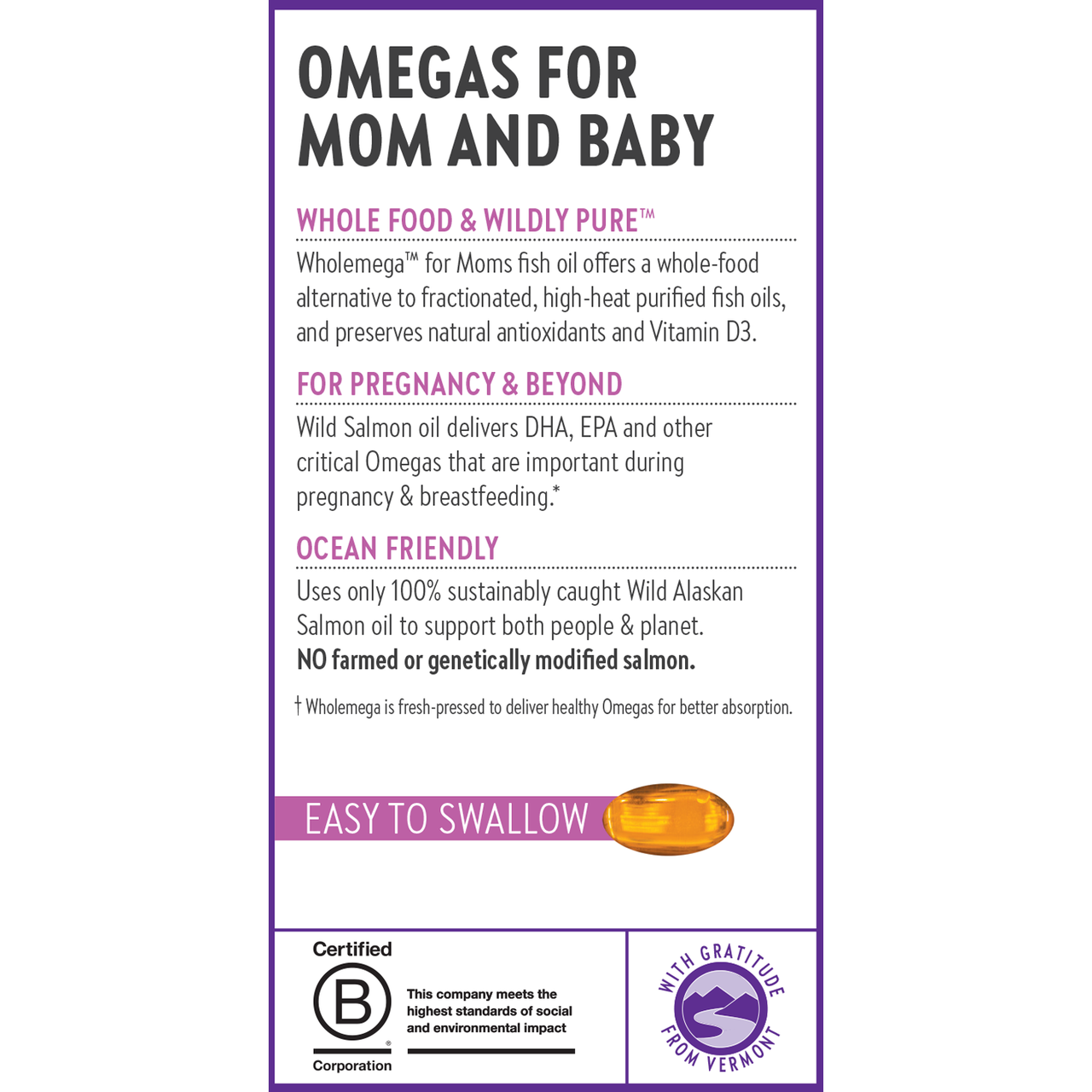 Wholemega™ Fish Oil for Moms