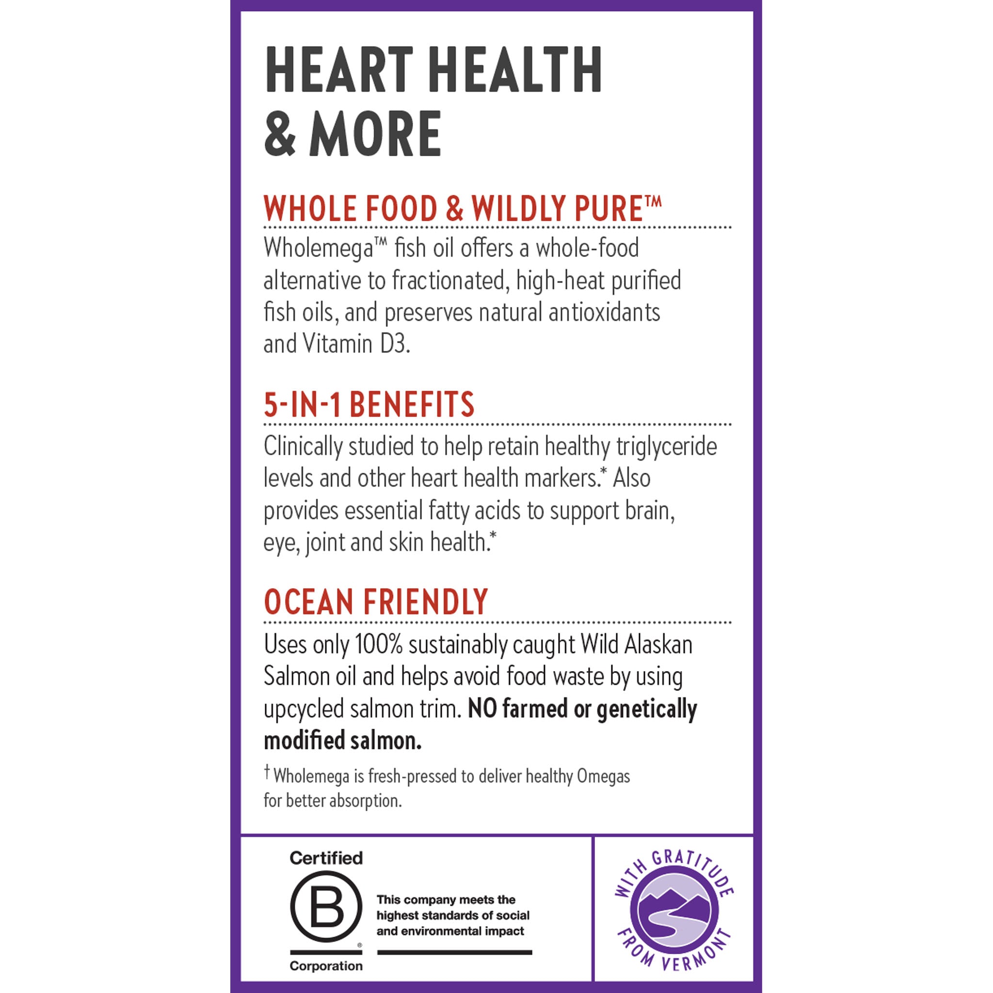 Whole food & wildly pure, 5-in-1 benefits, ocean friendly