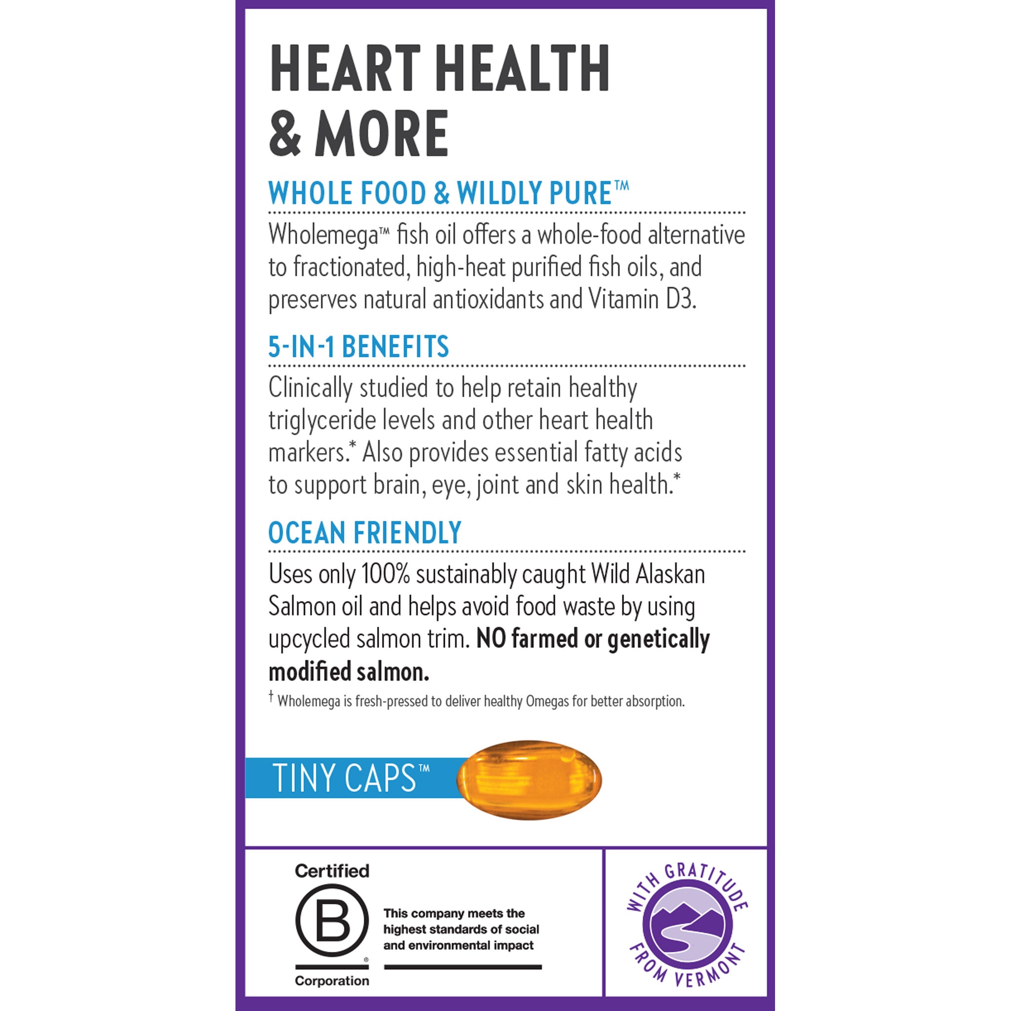 Whole food & wildly pure, 5-in-1 benefits, ocean friendly