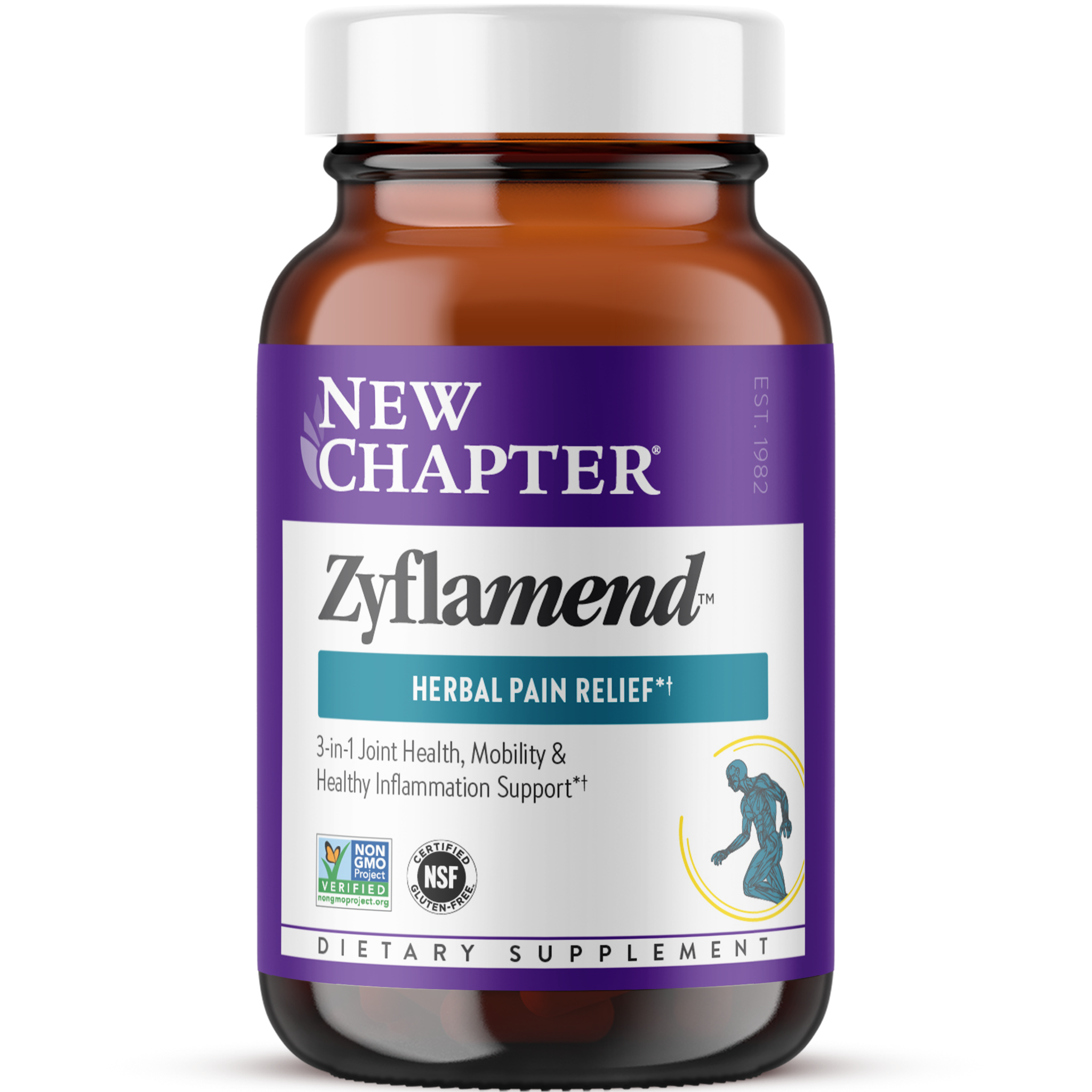 Bottle of New Chapter Zyflamend herbal pain relief supplements