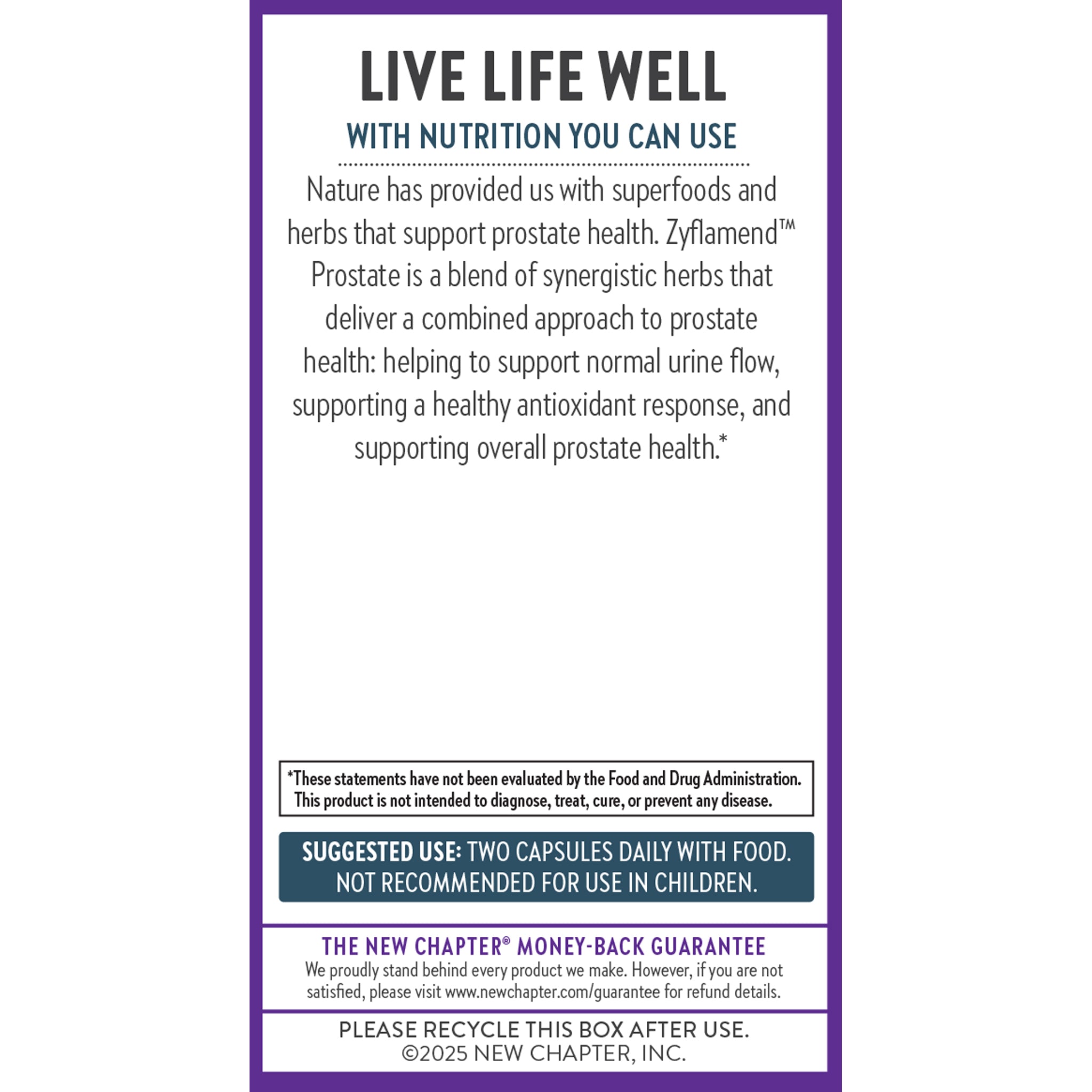 Zyflamend Prostate is blend of synergistic herbs that deliver a combined approach to prostate health.