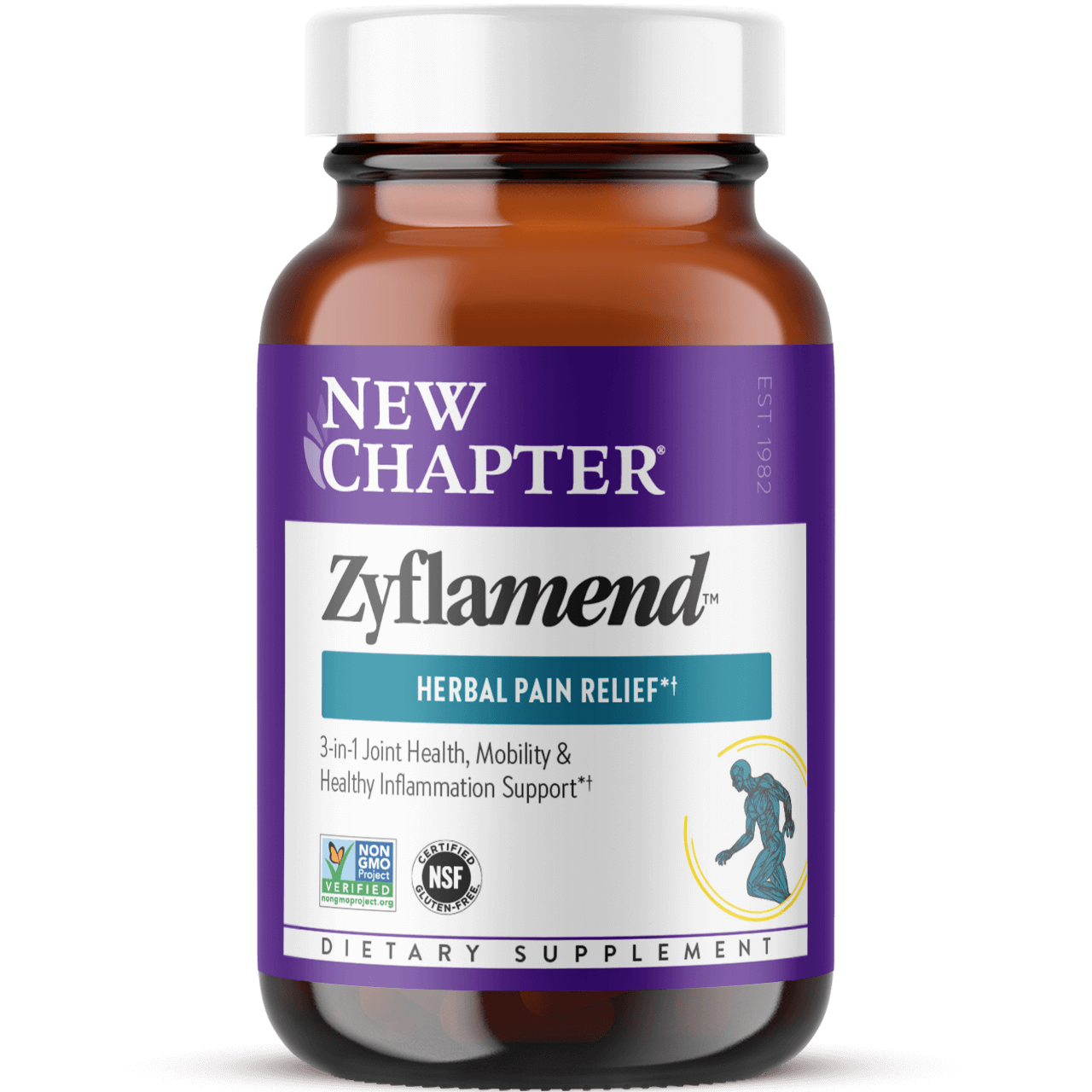 Bottle of New Chapter Zyflamend herbal pain relief supplements