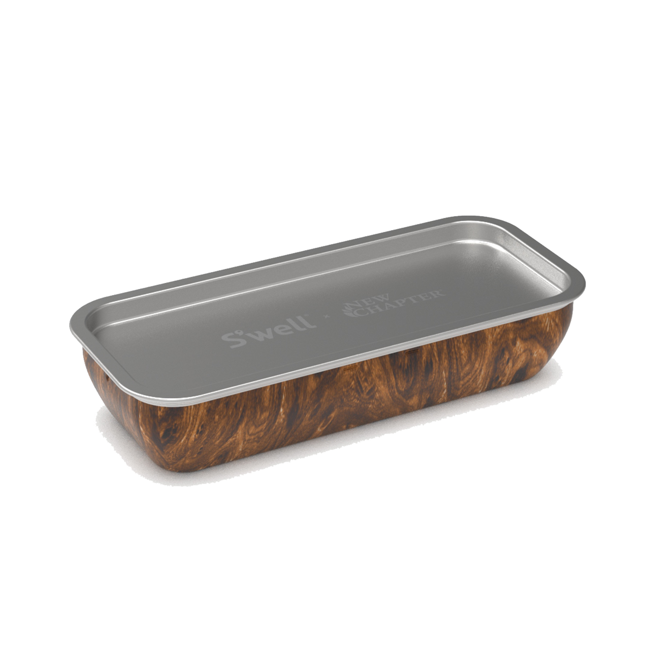 S'well X New Chapter Teakwood Vitamin Case
