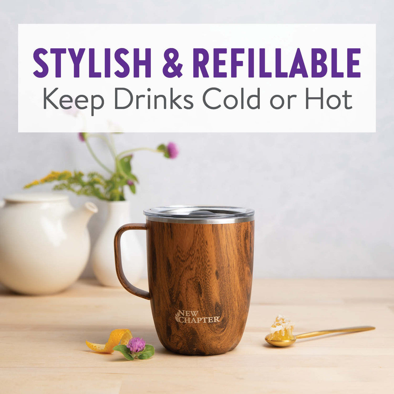 S’well x New Chapter Teakwood Mug