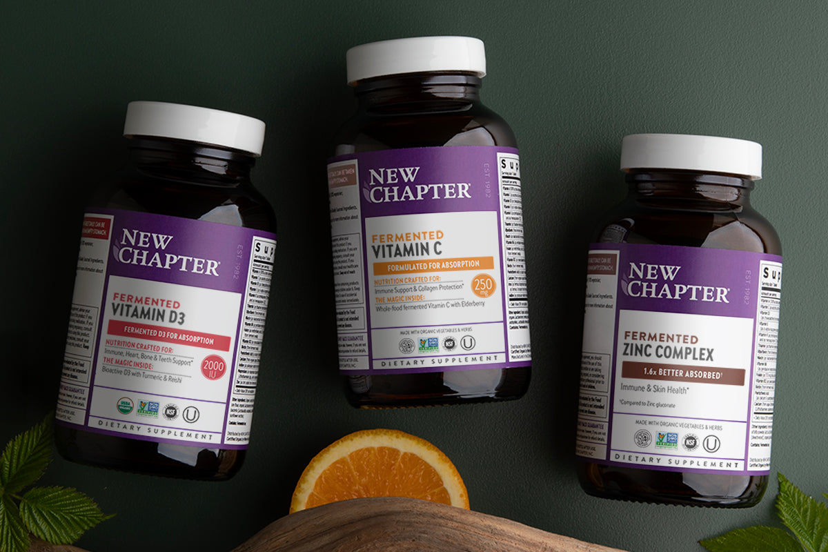 New Chapter Fermented Vitamin D3, Fermented Vitamin C & Fermented Zinc Complex