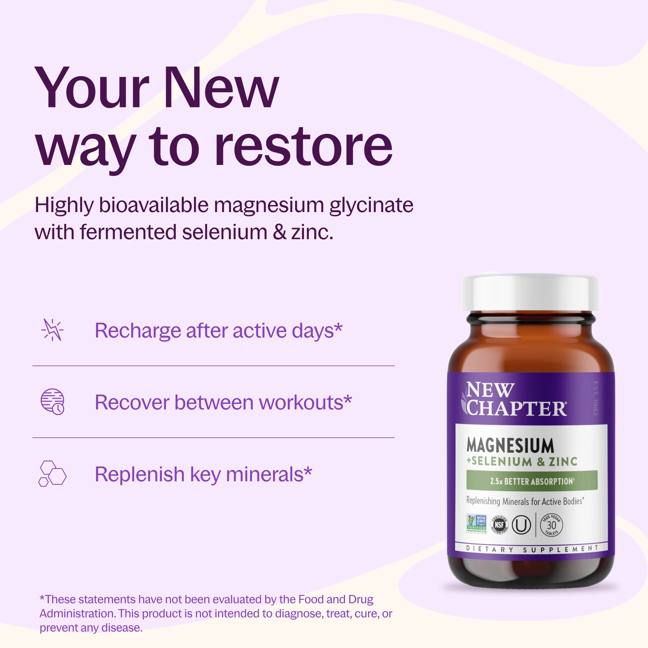 Your New way to restore, Recharge after active days*, Recover between workouts*, Replenish key minerals*