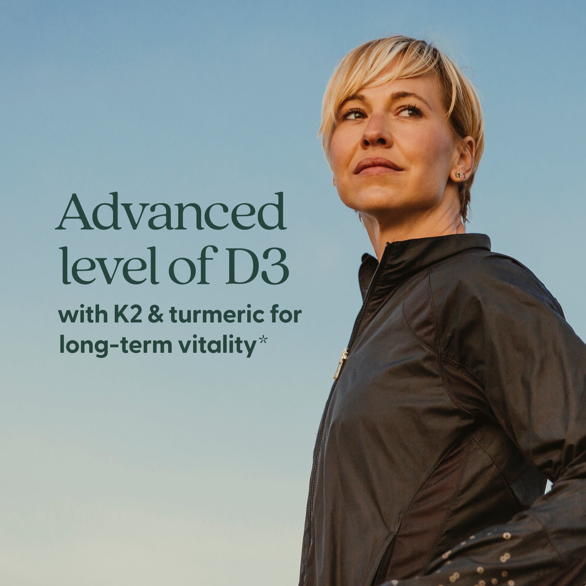 Advanced level of D3 with K2 & turmeric for long-term vitality