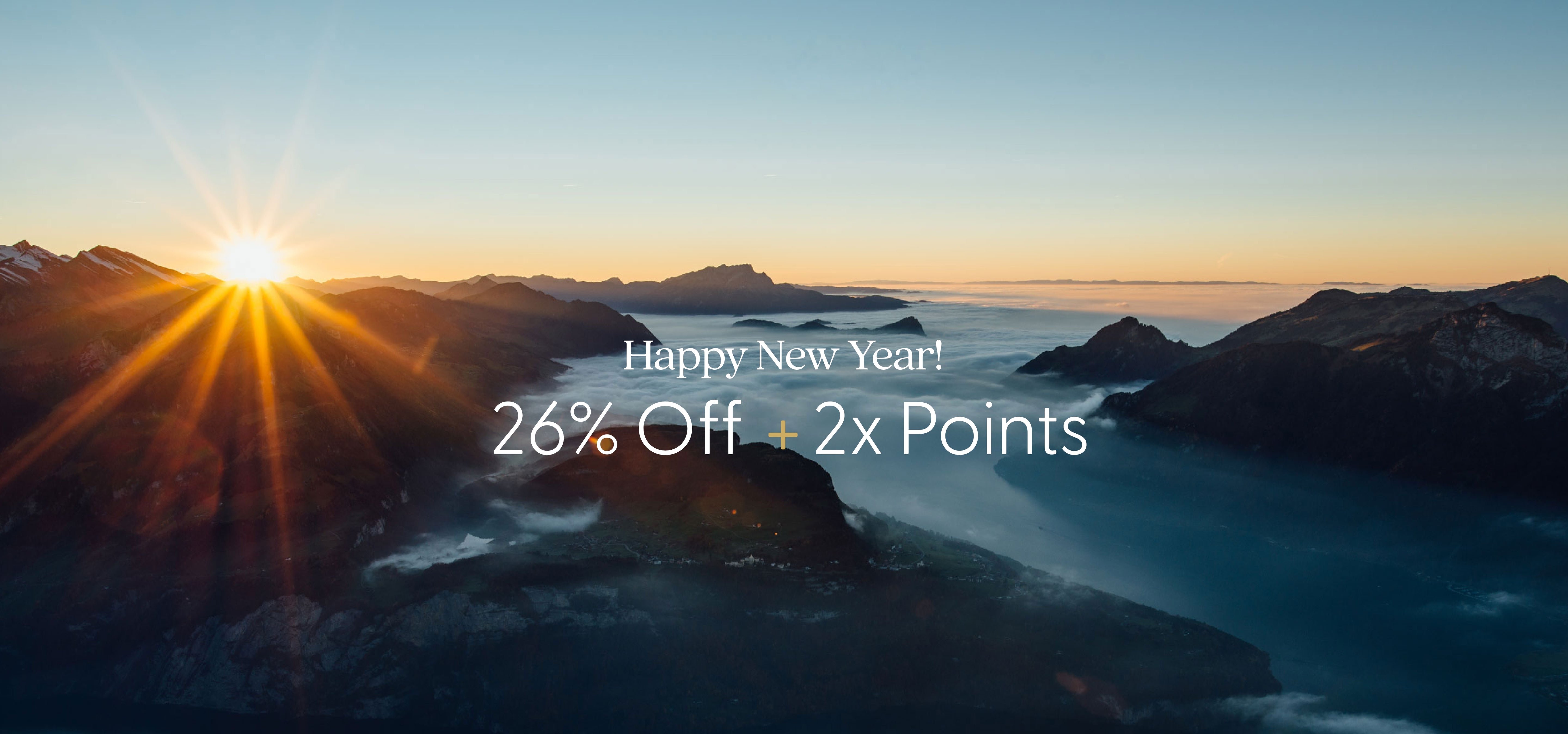 Happy New Year! 26% Off + 2x Points
