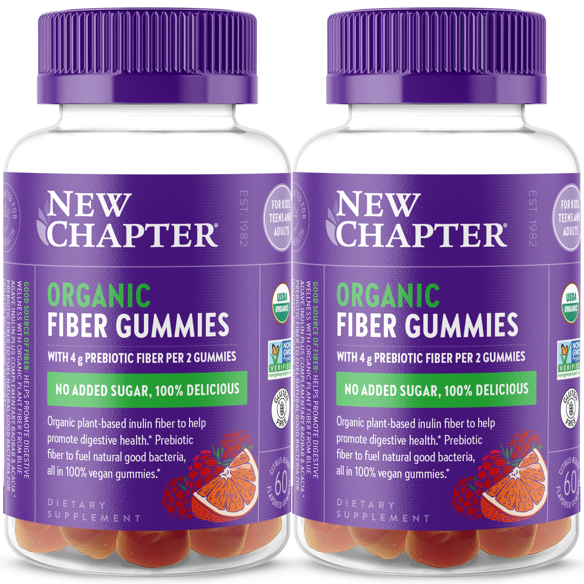 New Chapter Organic Fiber Gummies 2-Pack Was $60 - now $56
