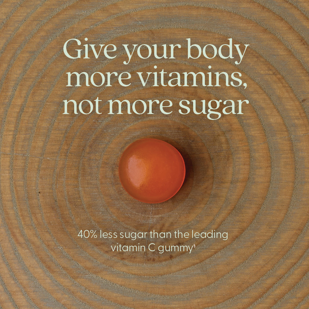 Give your body more vitamins, not more sugar - 40% less sugar than the leading vitamin C gummy