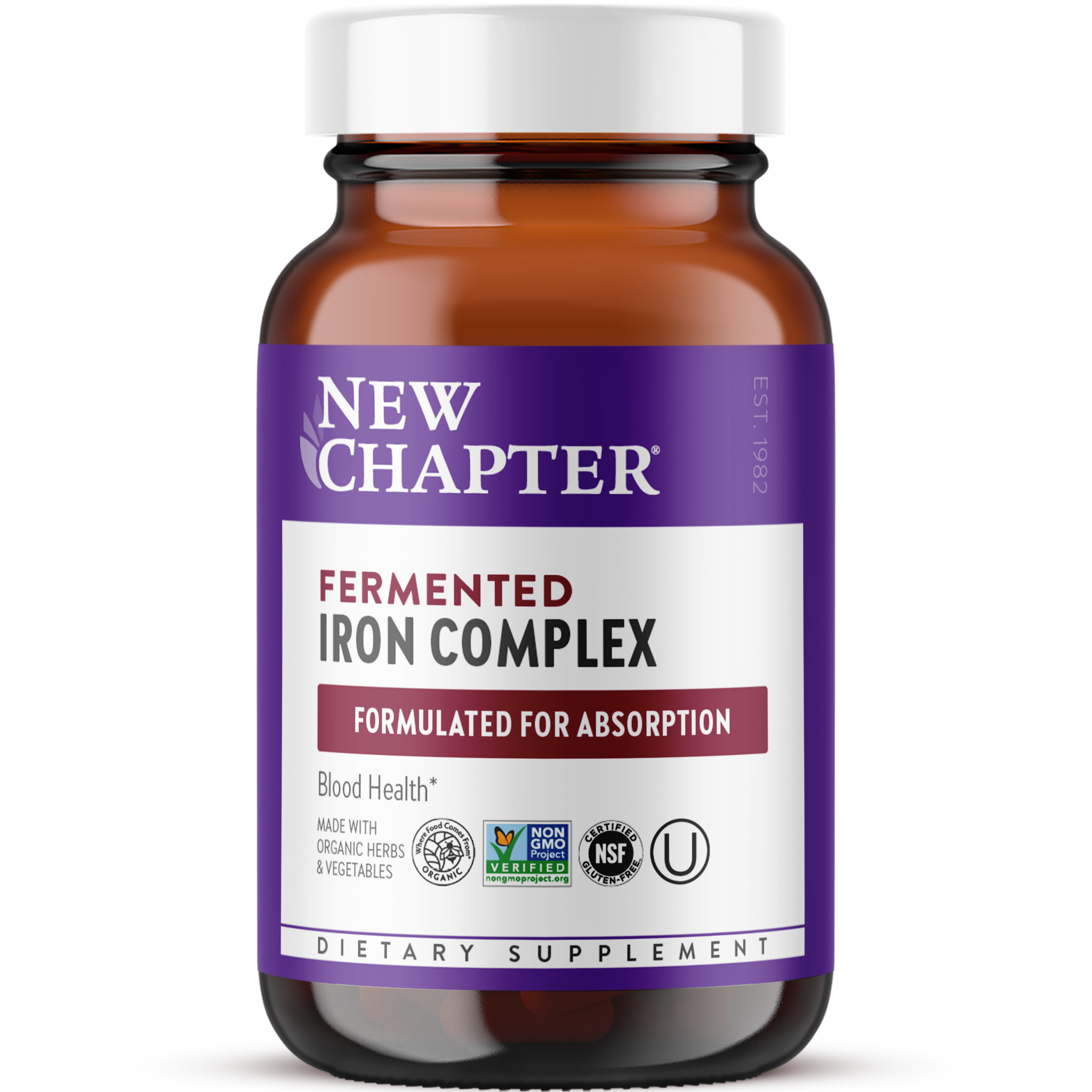 New Chapter Fermented Iron Complex Bottle