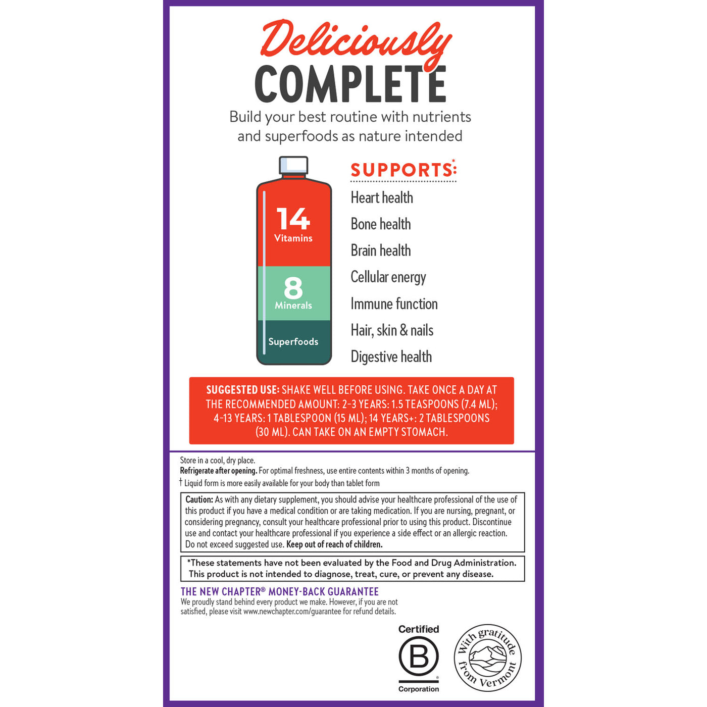 Liquid Multivitamin For Adults Kids New Chapter