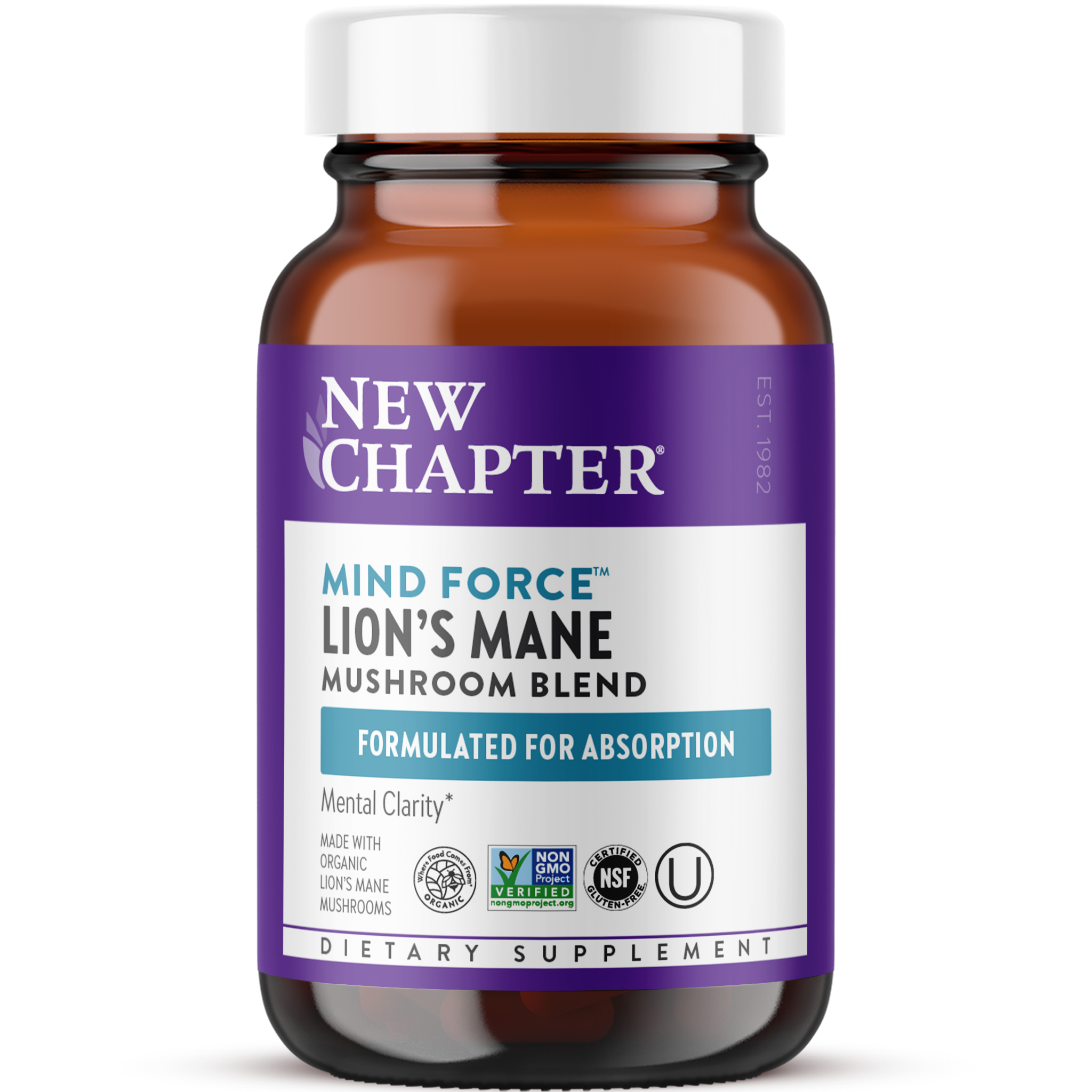 New Chapter Mind Force Lion's mane Mushroom Blend Bottle