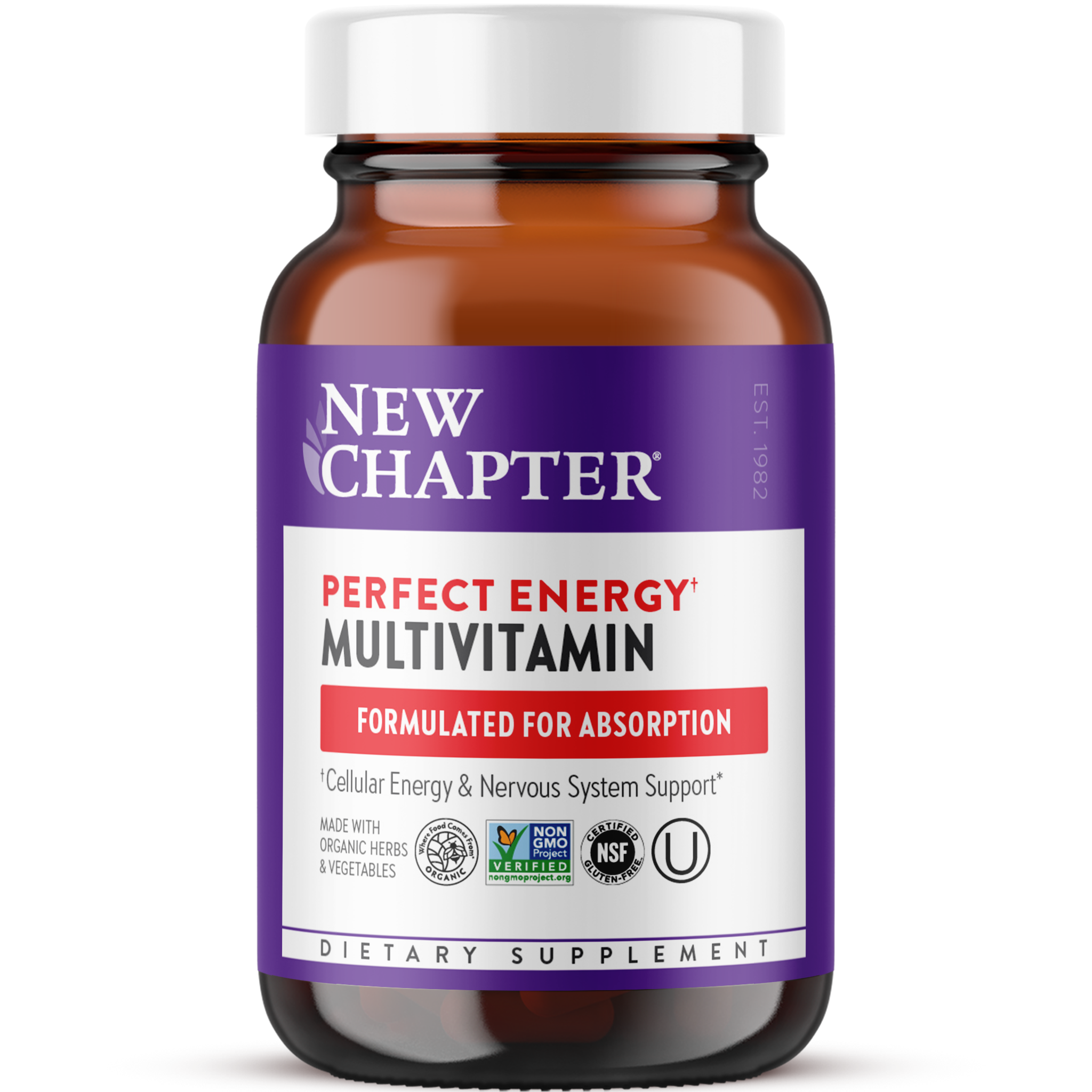 New Chapter Perfect Energy Multivitamin Cellular Energy & Nervous System Support