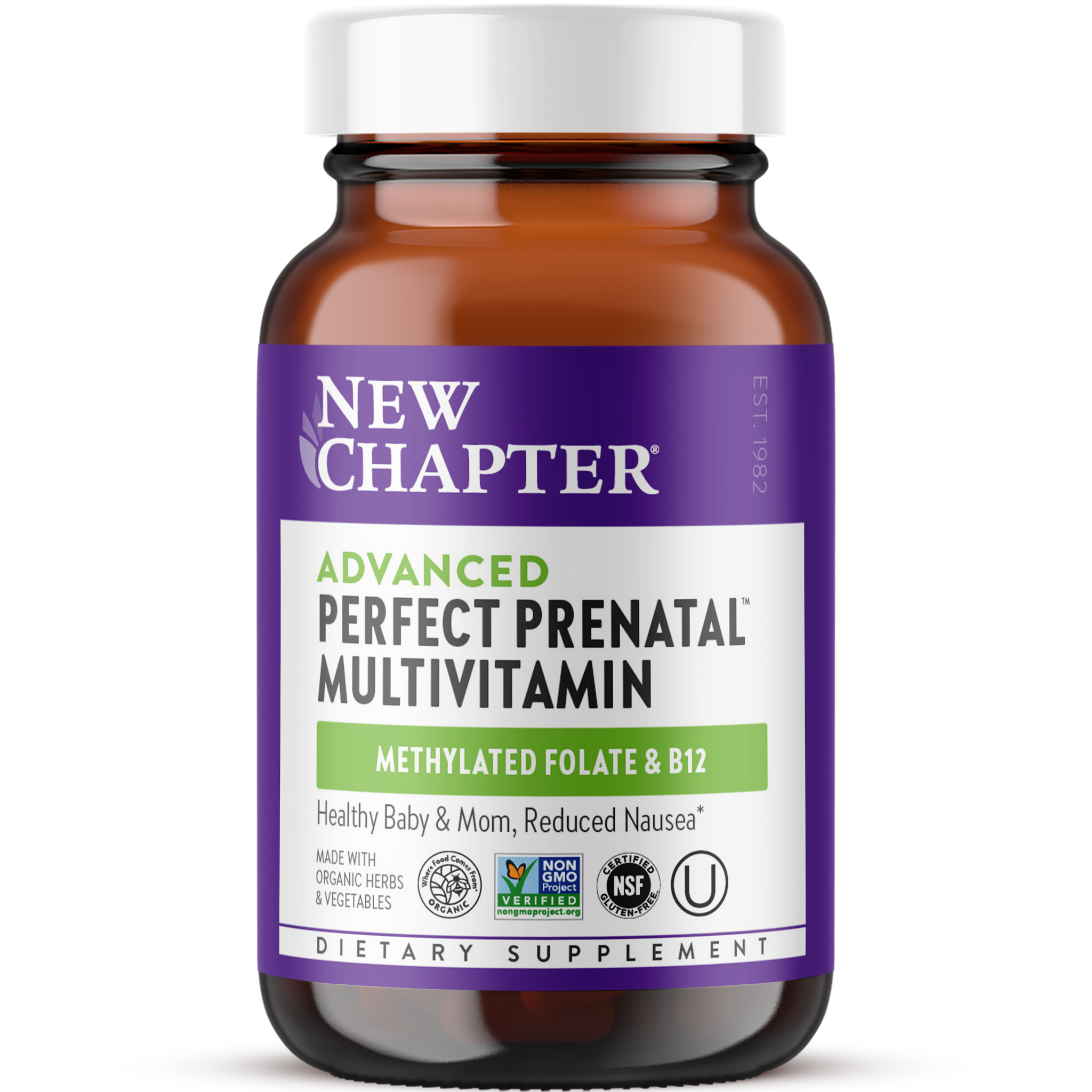 New Chapter Advanced Perfect Prenatal Multivitamin Bottle
