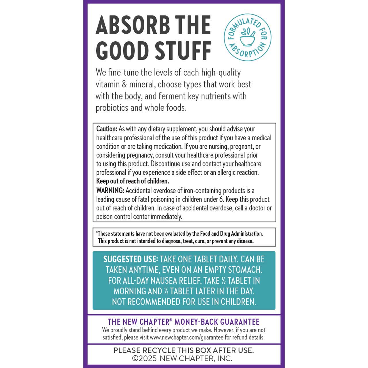 We fine tune the levels of each high-quality vitamin & mineral, choose types that work best with the body, and ferment key nutrients with probiotics and whole foods.