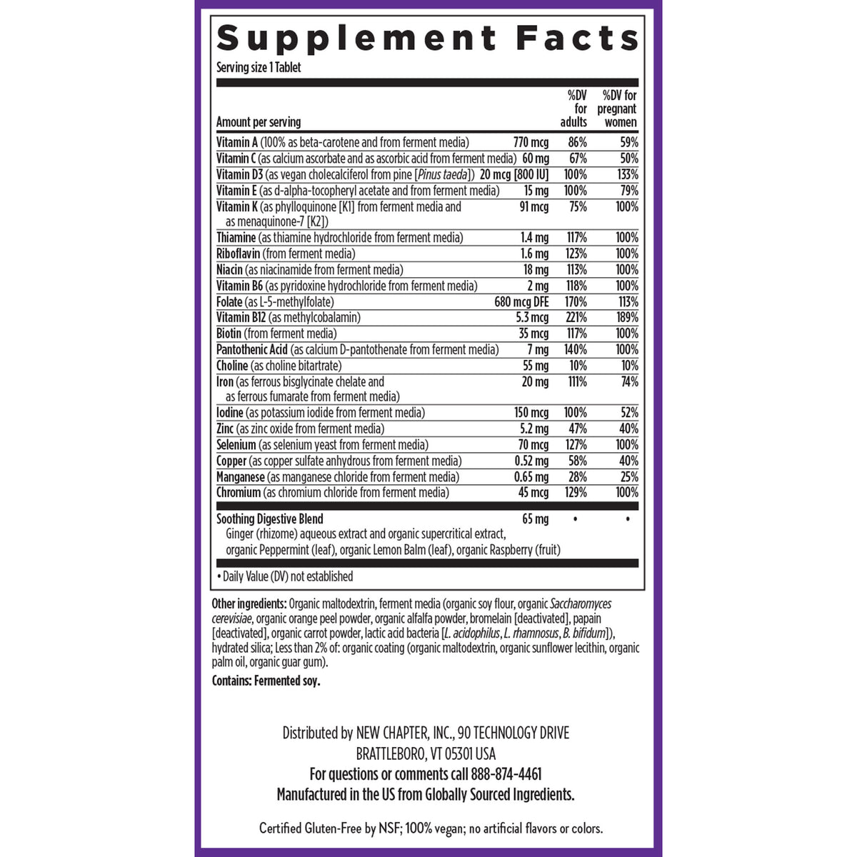 Supplement Facts Panel