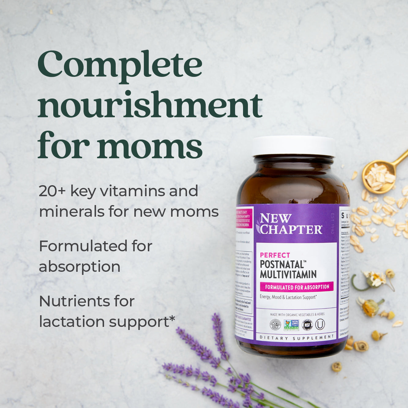 Complete nourishment for Moms with 20+ key vitamins