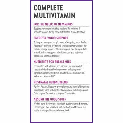 Perfect Postnatal™ Multivitamin for Nursing | New Chapter