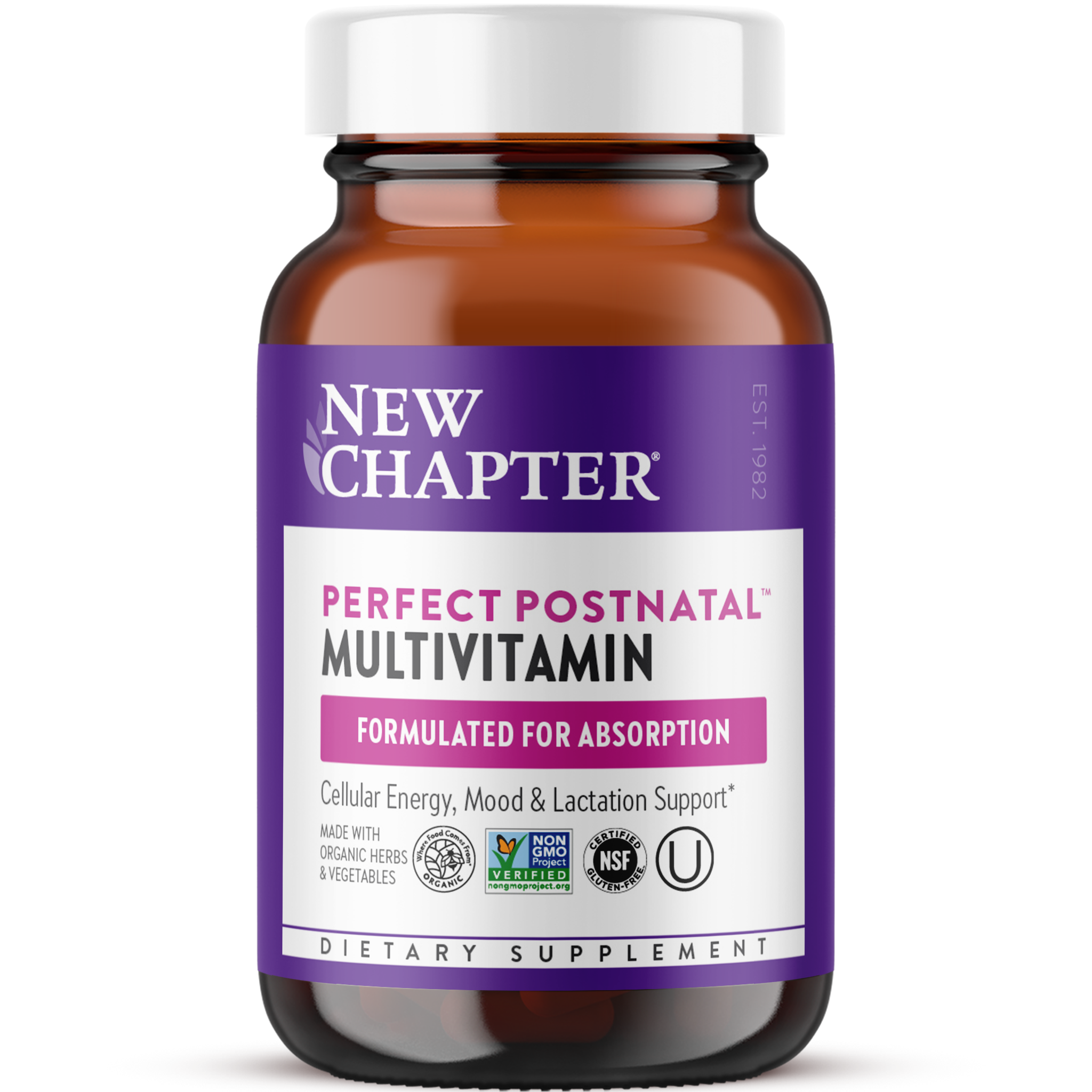 New Chapter Perfect Postnatal Multivitamin Cellular Energy, Mood & Lactation Support