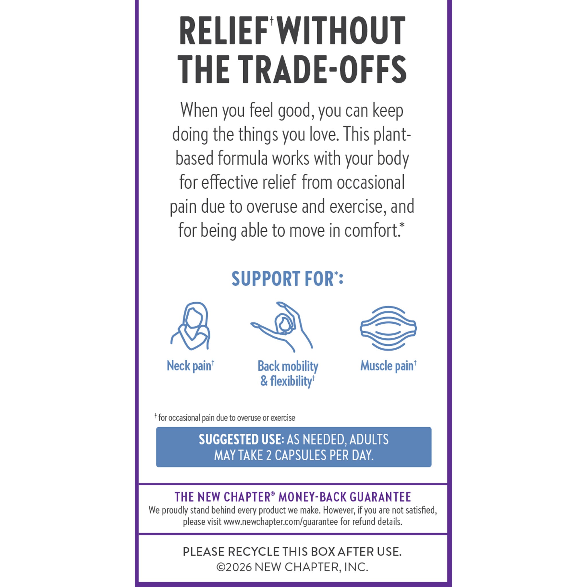 Relief without the trade-offs, Neck pain, Back mobility & flexibility, Muscle pain
