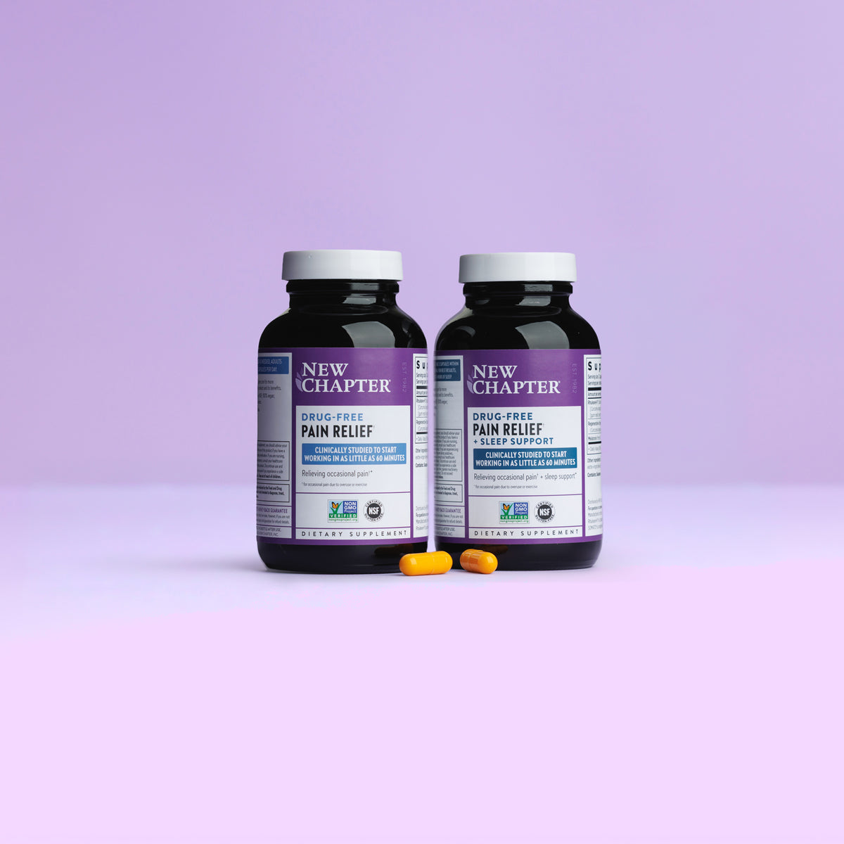 New Chapter Drug-Free Pain Relief & New Chapter Drug-Free Pain Relief + Sleep Support
