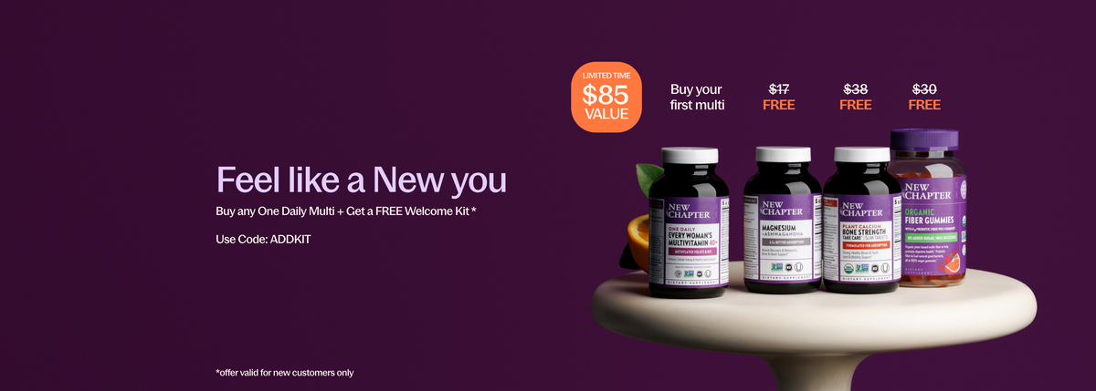 Feel like new buy any one daily multi + get a FREE welcome kit Use Code ADDKIT at checkout $85 value