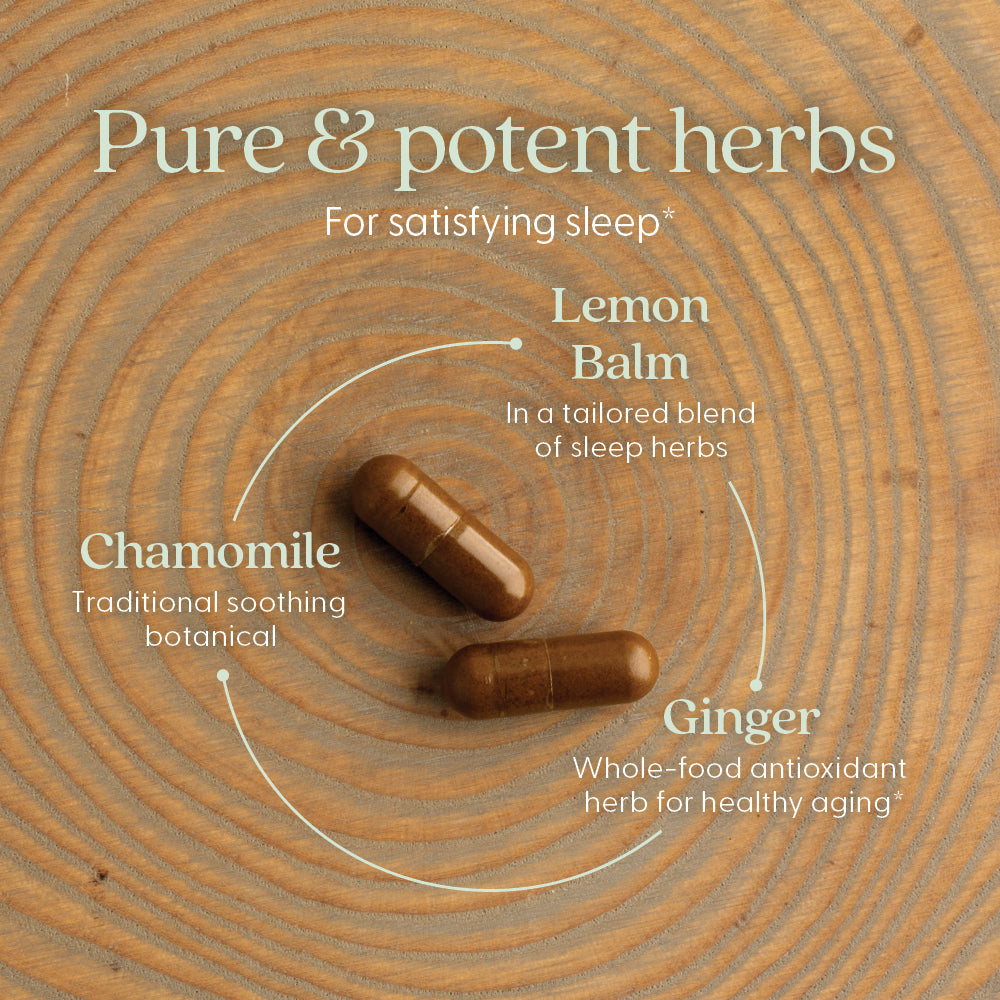 Lemon balm, chamomile, ginger